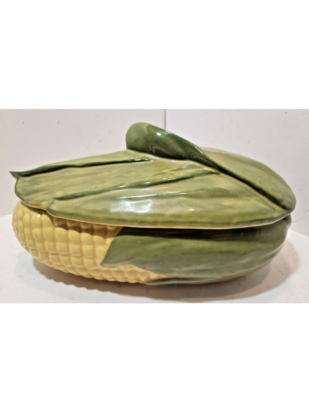 Vintage Shawnee Pottery Corn Shaped Covered Casserole Dish Oven Safe #74